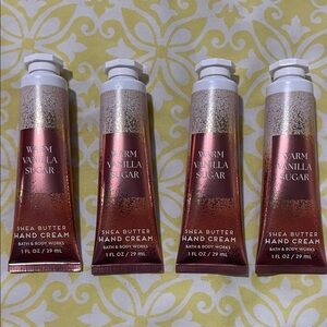 Bath & Body Works 4X Warm Vanilla Sugar Hand Cream/Lotion 1 ounce tubes NIP